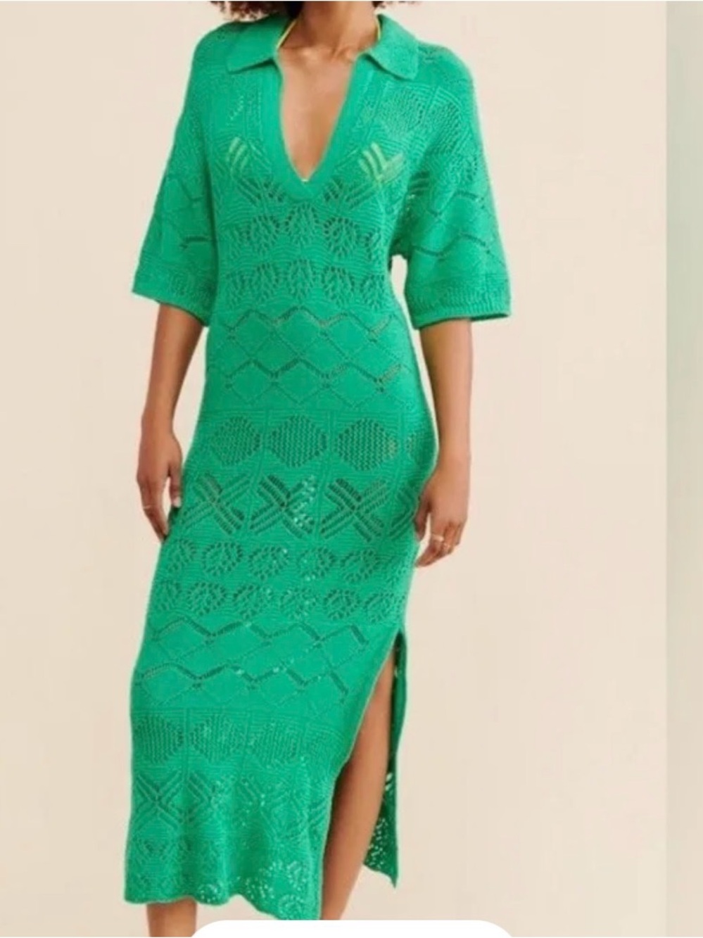 Free People Islamorada Fauxchet Sweater Maxi, Size M